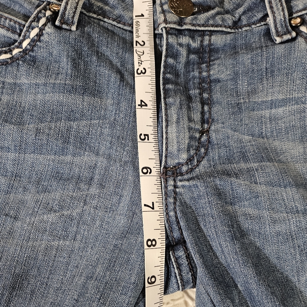 Wrangler Rock 47 Embroidered Back Pocket Bootcut Jeans - Blue Size 12/14 - Picture 12 of 12